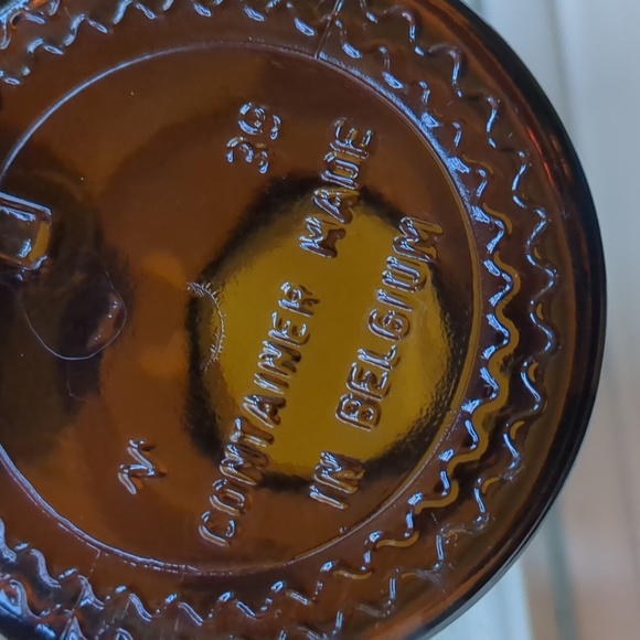 Two Belgium Brown Glass Containers with Lids - Picture 5 of 6